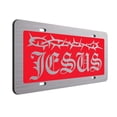 thumbnail image 1 of Jesus Brushed Aluminum ACM Car Tag Choice of Colors with This Christian License Plate Universal Fit Handcrafted, 1 of 1