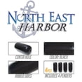 thumbnail image 2 of NEH Center Hole Ribbed Boat Pontoon Fender 8" x 20" 4pcs Inflatable Vinyl Mooring Bumpers Guard Dock Docking - Black, 2 of 3