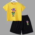 thumbnail image 5 of Conjunto de 2 piezas de camiseta y pantalones cortos de manga corta para niños y adolescentes de verano 2024, divertido juego de lucha, Anime, Cosplay, ropa de algodón para niños y bebés, 5 of 5
