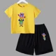 thumbnail image 5 of Conjunto de 2 piezas de camiseta y pantalones cortos de manga corta para niños y adolescentes de verano 2024, divertido juego de lucha, Anime, Cosplay, ropa de algodón para niños y bebés, 5 of 5
