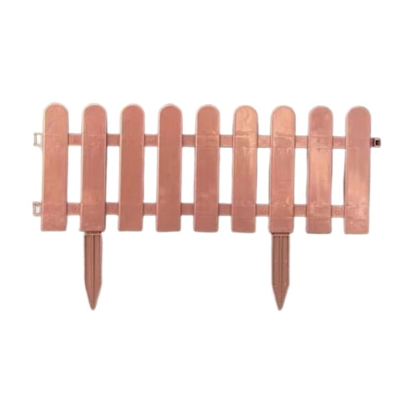Bwiyojiz Décoration Maison 19.68x7.87 Pouces Bordures de Clôture de Jardin en Plastique pour Pelouses Parterres de Fleurs Bordures de Plantes Décoratives, Cadeaux pour Sœur, Marron