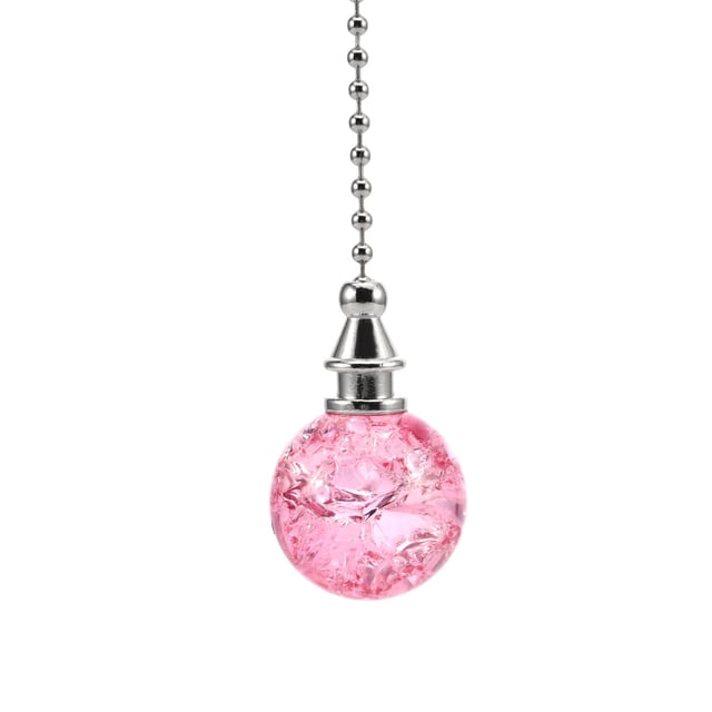 Cadena de araña de bolas de cristal con forma de burbuja y grietas para el desarrollo, interruptor de cuerda para tirar, ventilador de iluminación, colgante decorativo, cadena colgante