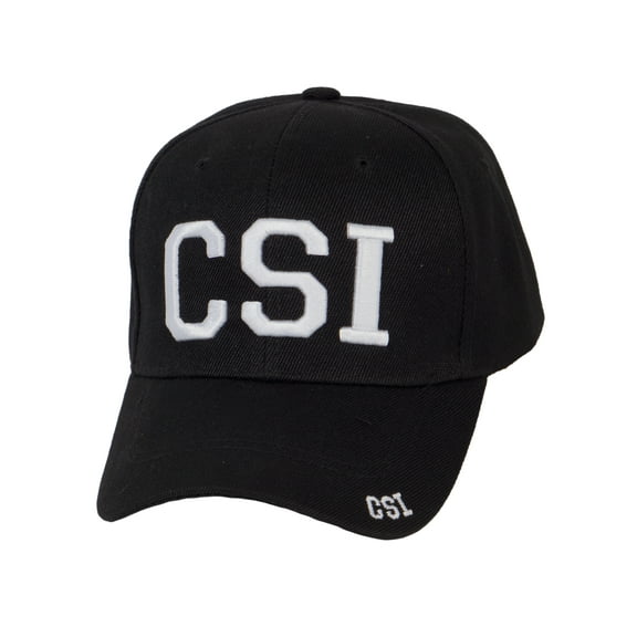Law Enforecement CSI Adjustable Baseball Cap - Black/White
