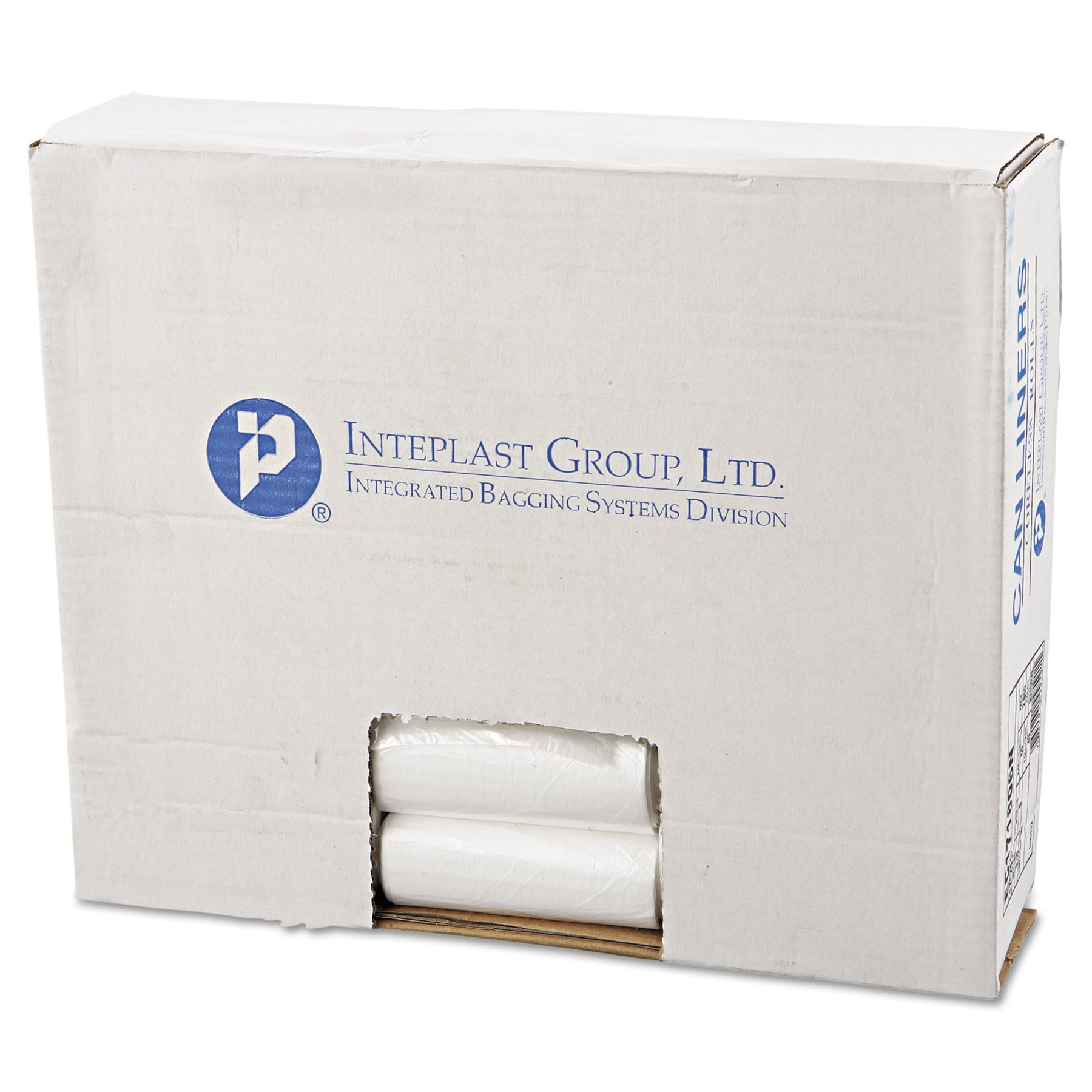 Inteplast Group High-Density Commercial Can Liners Value /pack 60 Gal 19 Microns 38 x 58 Clear 150 /carton IBS Valh3860n22 Si
