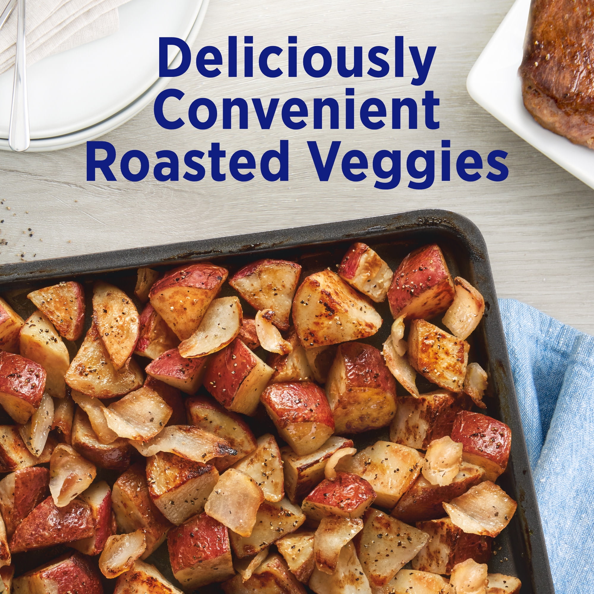 Birds Eye Oven Roasters Seasoned Red Potato Wedges & Onions, Frozen Vegetables, 15 oz. Bag