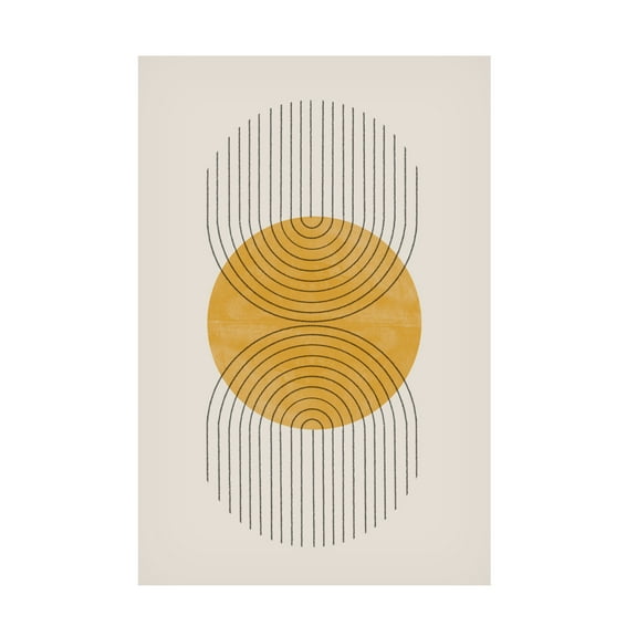 Trademark Fine Art THE MIUUS STUDIO Perfect Point Yellow Canvas Wall Art