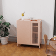 thumbnail image 2 of hiwalen Metal Sideboard Storage Cabinet With Adjustable Shelf and 2 Door,26.78'' Wide for Dining Room, Kitchen, Living Room,Pink, 2 of 7