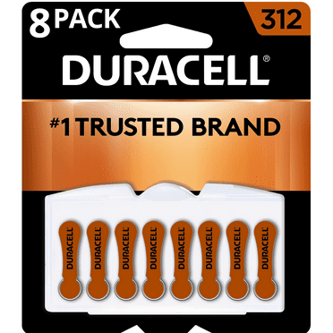 Duracell Hearing Aid Batteries with Easy-Fit Tab, Size 312, 8 Ct