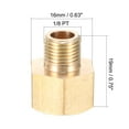 thumbnail image 2 of Brass Pipe Fitting, Adapter 1/8 PT Male x 1/4 PT Female Coupling 3pcs, 2 of 5