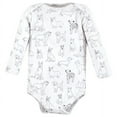 thumbnail image 4 of Hudson Baby Cotton Long-Sleeve Bodysuits, 3- Pack, Newborn- 24 Months, 4 of 5