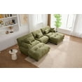 thumbnail image 5 of Pelletized velvet U Shape Cloud Couch with 2 Ottomans,Free Combined 3 Seater Comfy Sofa with Bolster Armrest Pillows, sofa for Living Room, 5 of 9
