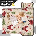 thumbnail image 4 of Beige Christmas Santa and Animal Pattern Toddler Nap Mats for Kids Preschool,50"x20" Sleeping Mat Bag or Kids,Toddler Sleeping Bag,Toddler Nap Mat or Daycare, 4 of 6