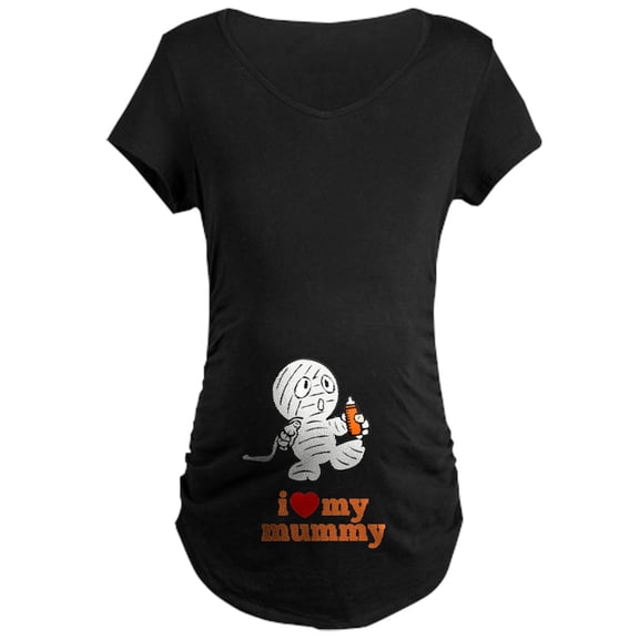 CafePress - Little Mummy Maternity Dark T Shirt - Maternity Dark T-Shirt