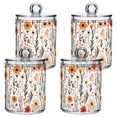 thumbnail image 2 of Wildflower Pattern Cotton Swabs Cans Translucent Plastic Canisters Dustproof Lid for Bathroom Storage, 2 of 7