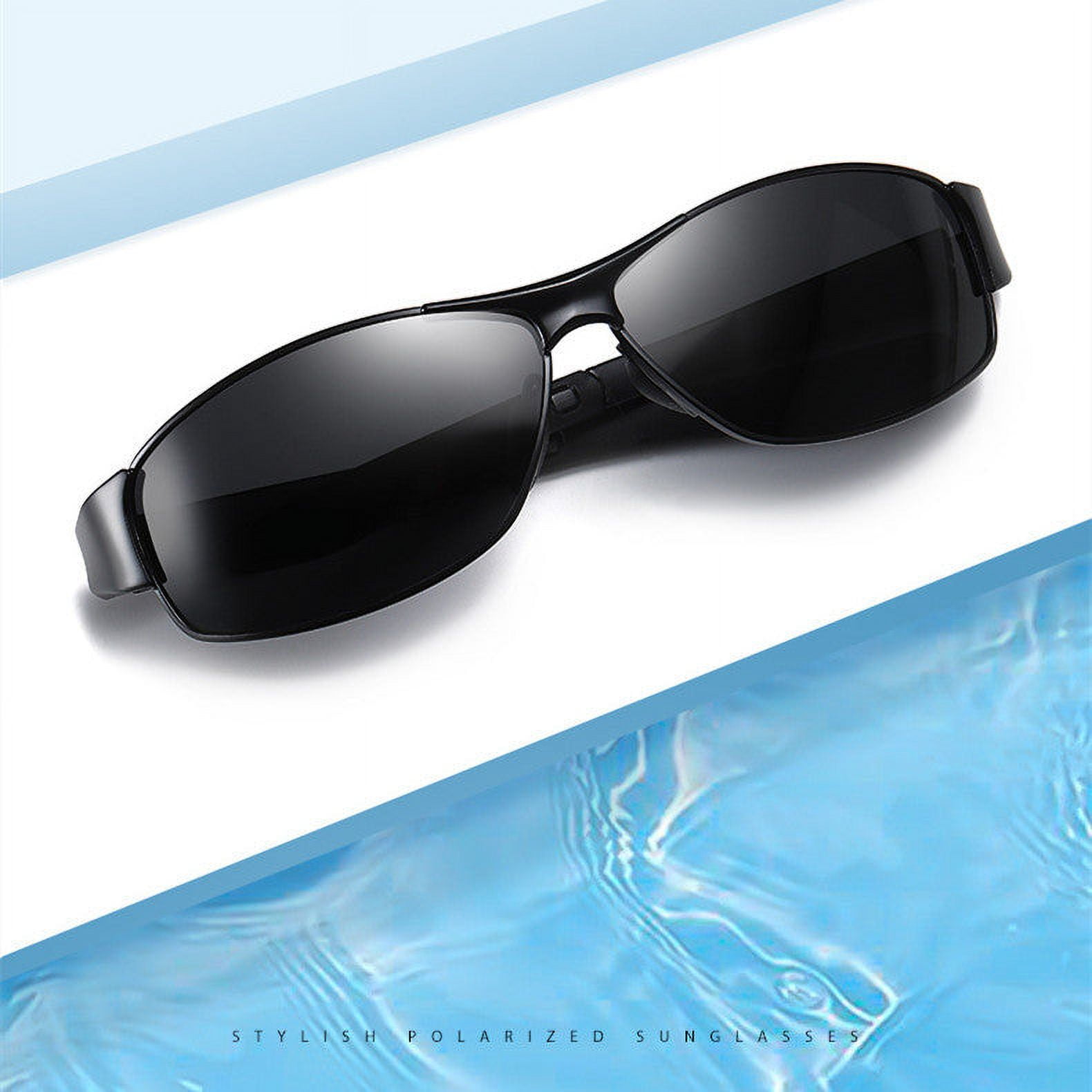 Polarized Sunglasses for Men, Square Frame, TAC Lens, UV Protection, Ideal for Driving, Fishing, Outdoor Sports and Fashion