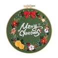 thumbnail image 1 of Kit de bordado navideño, punto de cruz, regalo de Navidad para adultos Corona navideña A, 1 of 9