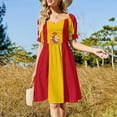 thumbnail image 2 of Flag of Spain Bandera de espa?a Short Sleeved Dress summer dress woman 2025 dresses for official occasions Dress, 2 of 5