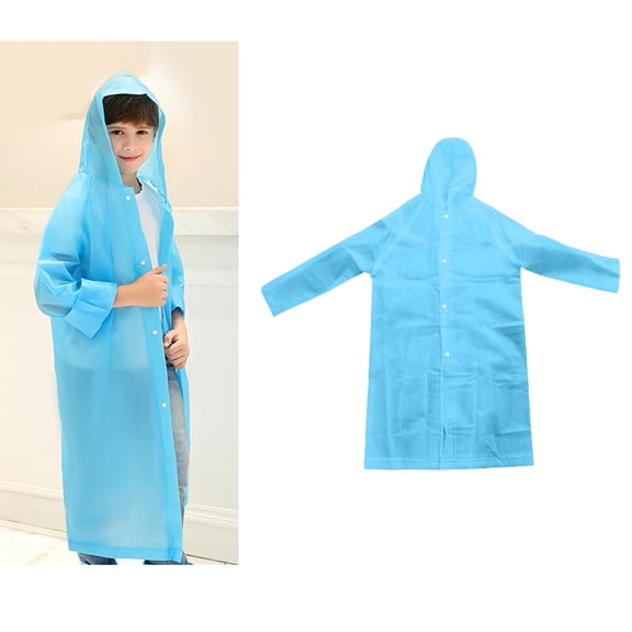 Boys Rain Coat Waterproof Rain Jackets Reusable Kids Ponchos with Hood Lightweight Rain Poncho One Size