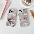 thumbnail image 2 of for iPhone 15 Pro Max Case Cute Mirror Girly Pink Rabbit Women Silicone Slim Protective Phone Cases for iPhone 15 Pro Max (Cat, iPhone 15 Pro Max), 2 of 13