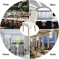 thumbnail image 5 of Fundas para sillas 4 Piezas, Funda elástica para Silla de Comedor Protector de Silla Moderno Lavable para decoración Fiesta Banquetes Oficina Hotel(Beige), 5 of 5