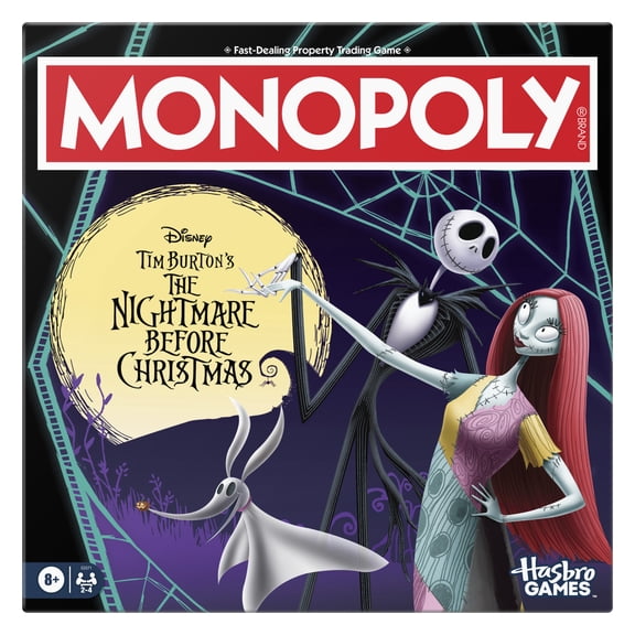 Monopoly: Disney Tim Burton's The Nightmare Before Christmas Edition Board Game, Ages 8