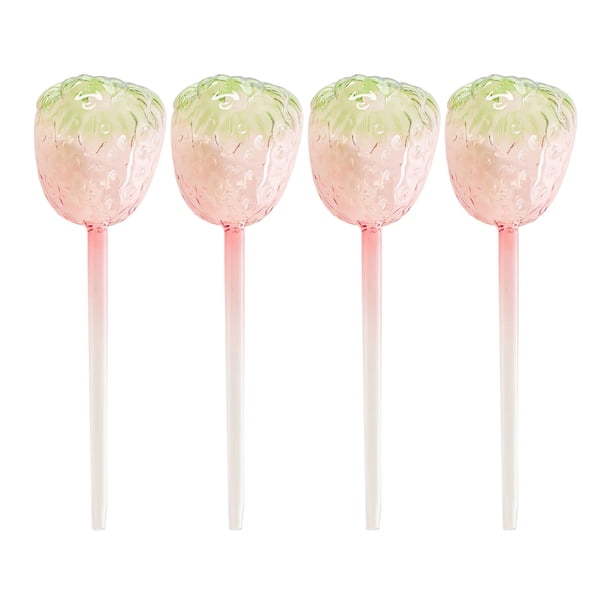 Bulbos de autorriego para plantas de interior, globos de riego para plantas de setas, inserto de maceta, bulbos de riego de fresa para jardineros domésticos ocupados, plantas en maceta