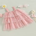 thumbnail image 3 of Robe Princesse Sans Manches à Pois pour Filles avec Bandeau, 3 of 8