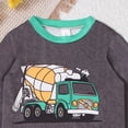 thumbnail image 6 of NOLDARES Toddler Baby Boy Clothes Color Block Long Sleeve Crewneck Sweatshirt with Pants Spring Fall Winter Outfits Size:4-5 Y,Grey, 6 of 9