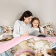 thumbnail image 5 of Homewish Cute Maltese Dog 7-Piece Twin Bedding,Pink Peony Flower Bedding Comforter Set,Cream,Pink Reversible, 5 of 8