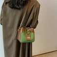 thumbnail image 5 of Bolso de hombro estilo retro clásico tipo billetera de piel sintética, adecuado para damas, color verde, 5 of 5