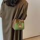 thumbnail image 5 of Bolso de hombro estilo retro clásico tipo billetera de piel sintética, adecuado para damas, color verde, 5 of 5