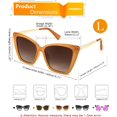 thumbnail image 6 of FEISEDY Trendy Polarized Women Sunglasses, Retro Womens Square Cat Eye Sun Glasses B4134, 6 of 14