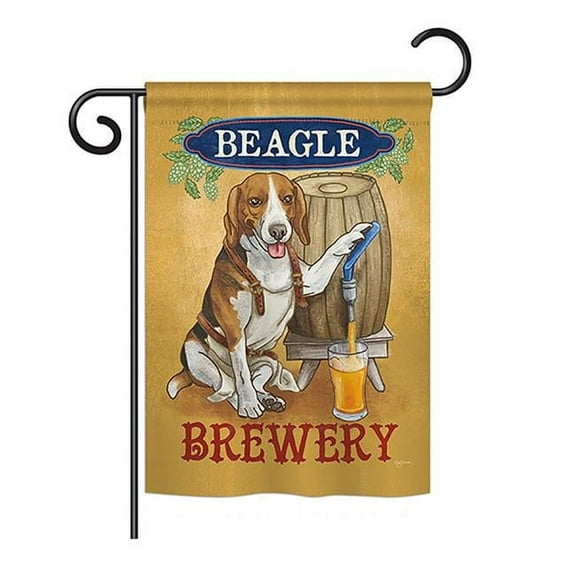 Breeze Decor BD-PT-G-110101-IP-BO-DS02-US Beagle Brewery Nature - Everyday Pets Impressions Decorative Vertical Garden Flag - 13 x 18.5 in.