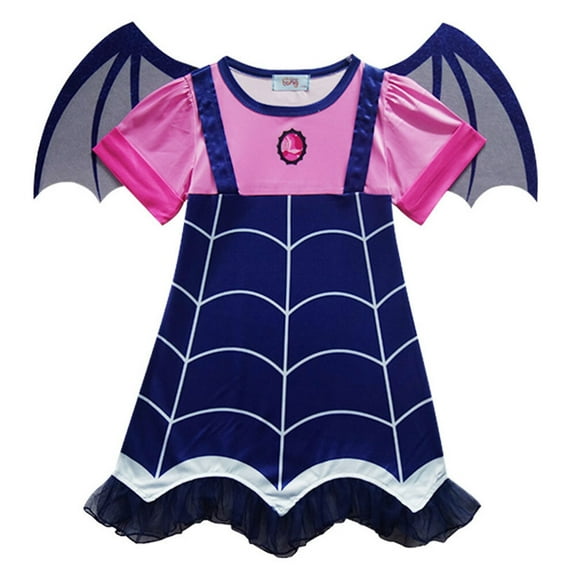 Girls Vampire Costume Dress Pullover Skirt Halloween Dress up Outfit Set