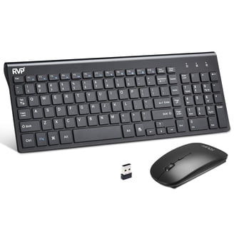 Mytrix Pink Wireless Keyboard and Mouse Combo, Retro Round Quiet