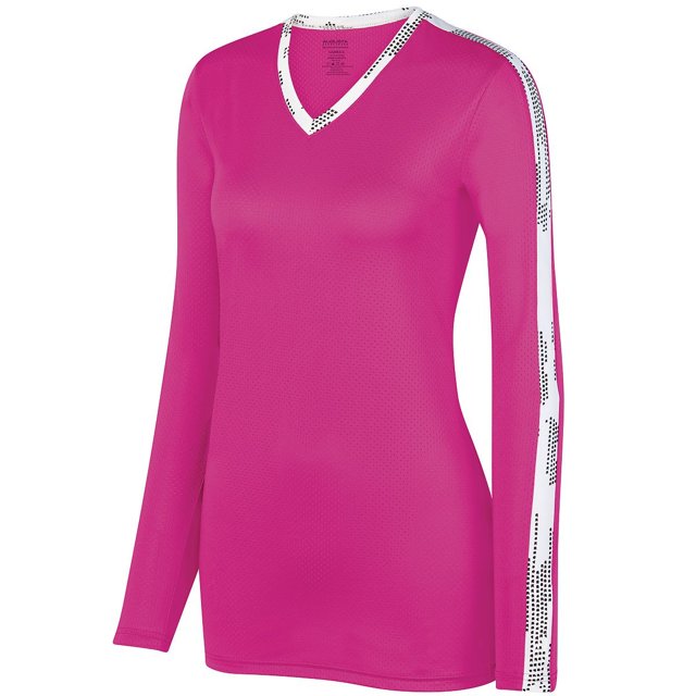 MUJER VROOM JERSEY XS POWER ROSA/BLANCO Augusta 1307