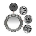 thumbnail image 4 of Infinity Instruments Antique Design Large 24-Inch Round Wall Mirror, Silver, 4 of 6
