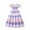 Purple, variant on Glisme Fashion Girls Dresses Size 9-10 Y Big Color Block Short Sleeve Dress Stylish Spring Summer Casual Wear With Fresh Design Purple Sundress For Girl