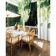 thumbnail image 5 of nqOlkjepod Outdoor Curtains for Patio Waterproof, Summer Green Leaves Outdoor Privacy Panels Grommet, Simple Eucalyptus Branch Plants Blackout Outside Curtains for Porch/Cabana 54"x108", 2 Panels, 5 of 8