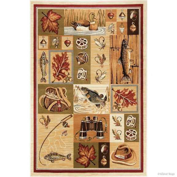 Allstar Rugs Allstar Rustic Lodge Assorted Collection Rug 5' 2"x7' 1" 5' x 8' Cabin & Lodge