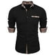 thumbnail image 1 of pstuiky manga larga para hombre, Camisa informal de verano de manga larga con solapa y botones para hombre camisetas de hombre xxl, 1 of 6