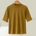 thumbnail image 4 of Casual Primavera Tops para las Mujeres Cuello Redondo Camiseta Blusa, Cómodo Ligero Poliéster Superior de Verano, 4 of 9
