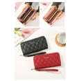 thumbnail image 5 of Multifunctional women's long wallet money clip card clip coin purse cell phone bag clutch bag leather wallet, 5 of 5