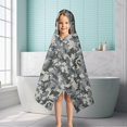 thumbnail image 6 of Pixel Gray Camo Digital Pattern Hooded Bath Towel，50"x30" for Ages 3 To 12 Kids, Quick Dry Lightweight Soft Microfiber Hood Beach Towel Cover Up for Kids, 6 of 7