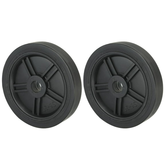 Unique Bargains 6" Universal Air Compressor Wheel with 0.8" Hole for Easy Mobility, Black 2 Pack