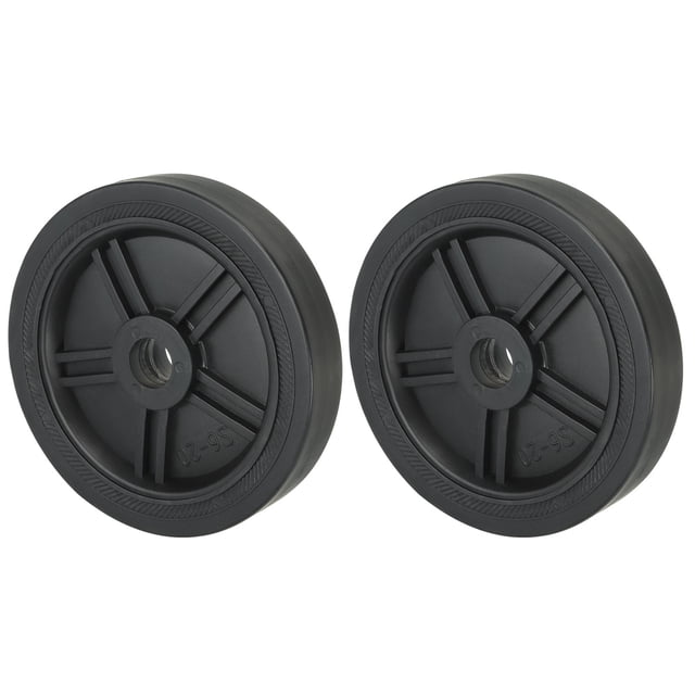 Unique Bargains 6" Universal Air Compressor Wheel with 0.8" Hole for Easy Mobility, Black 2 Pack