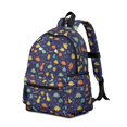 thumbnail image 2 of Dinosaur and Geometric Navy Blue Pattern Backpack for School, Cute School Bag with Adjustable Shoulder Straps and Padded Back, 13.4"x11"x4.7", 2 of 5