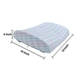 thumbnail image 5 of Oriental Lumbar Pillow, Digital Drawn Ethnic Folkloric Floral Motifs in Rhombus Repeated Arrangement, Soft Back Cushion for Office Chairs with Adjustable Straps, 14" x 13", Blue Lavender, by Ambesonne, 5 of 7