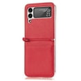 thumbnail image 3 of Mantto for Samsung Galaxy Z Flip 4 Case, Slim Flit Premium Lychee Leather + Hard PC Galaxy Z Flip 4 Wallet Case with Card Slots Protective Phone Case for Samsung Galaxy Z Flip 4 5G Case, Red, 3 of 8
