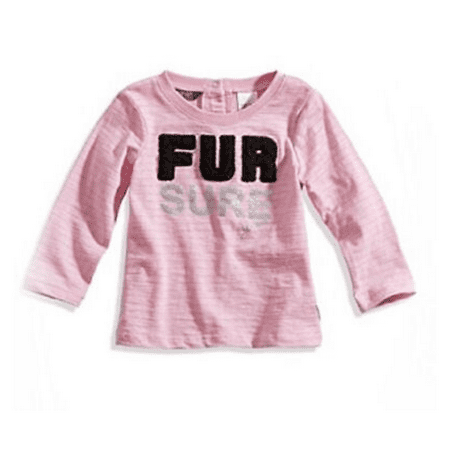 

GUESS Baby Girls Metallic-Stripe Logo Tee Pink Size 18M